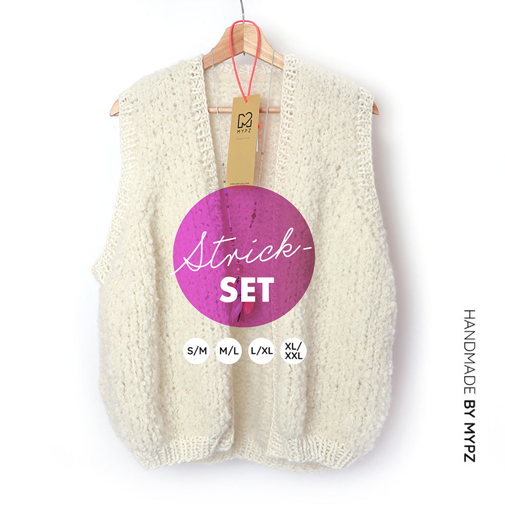 Knitting kit - MYPZ Chunky Teddy Gilet Star no10 (ENG-NL-DE)