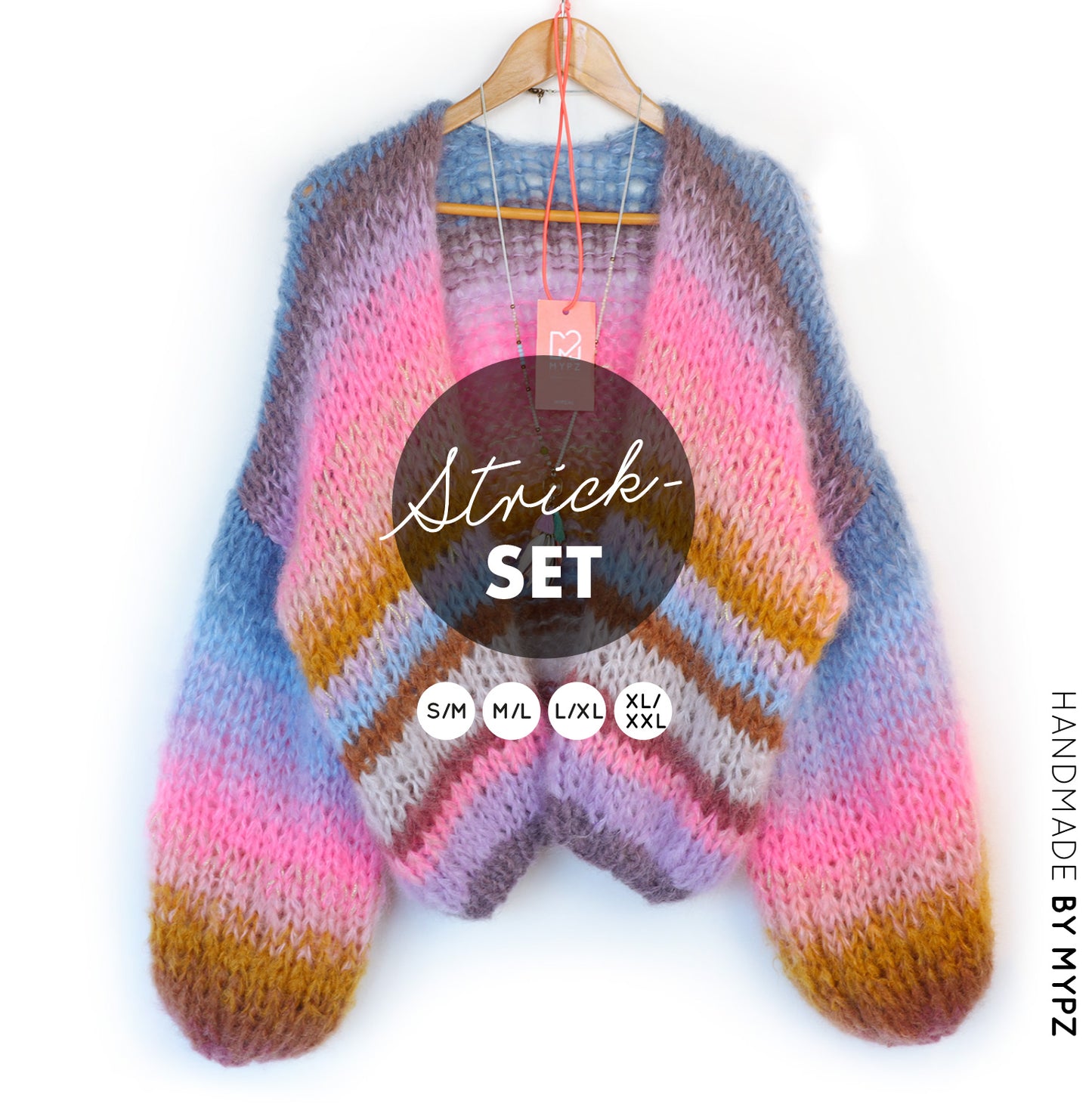 Knitting Kit – MYPZ Short Chunky Mohair Cardigan Blue Moon No.15 (ENG-NL-DE)