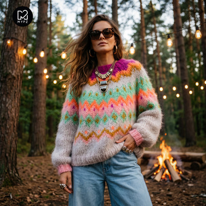 Stickmönster – MYPZ Chunky Topdown Mohair Pullover Snowberry No.12 (ENG-DE-NL-ES-FR-IT-DA-SV-NO)