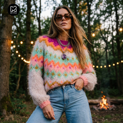 Stickmönster – MYPZ Chunky Topdown Mohair Pullover Snowberry No.12 (ENG-DE-NL-ES-FR-IT-DA-SV-NO)