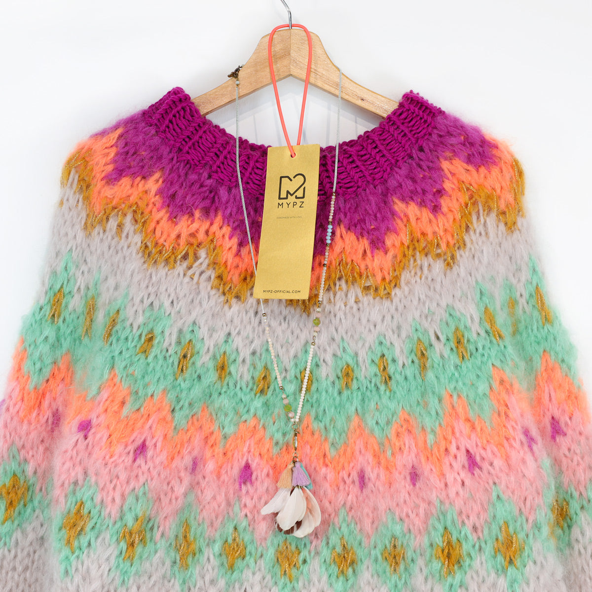 Stickmönster – MYPZ Chunky Topdown Mohair Pullover Snowberry No.12 (ENG-DE-NL-ES-FR-IT-DA-SV-NO)