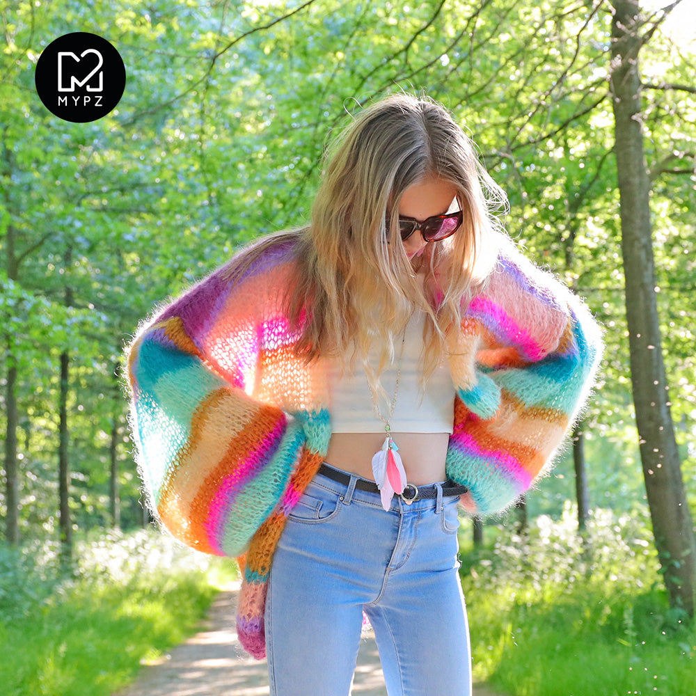 MYPZ Light Mohair Cardigan Crystal