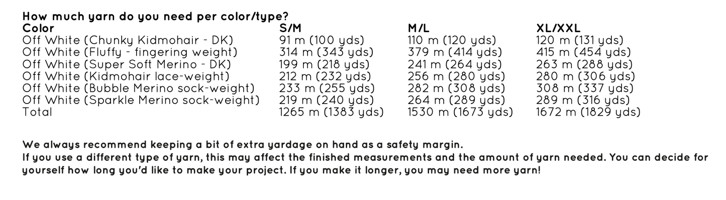 Crochet pattern - MYPZ Wildflower cardigan Shades of White (ENG-NL-DE-FR-ES)