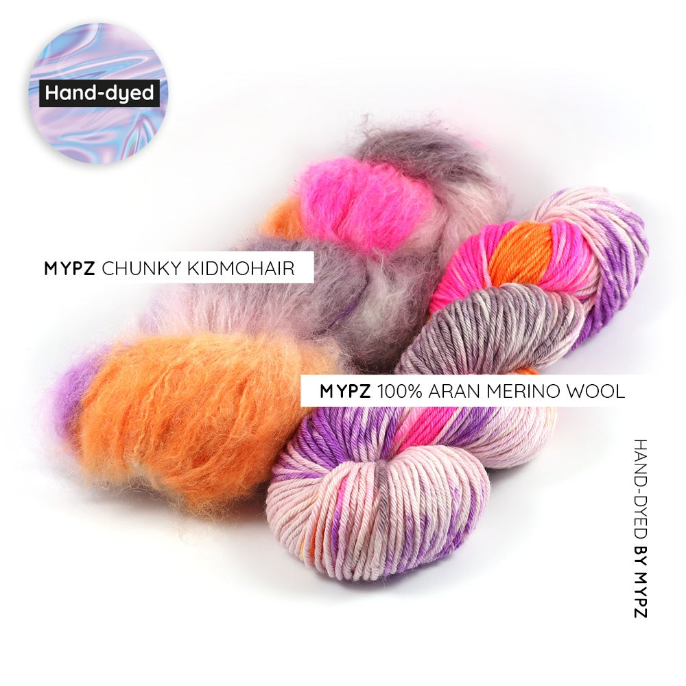 MYPZ duo skeins Pinky Brown