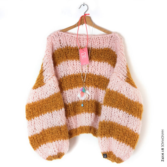 Stickmönster – MYPZ basic BIG chunky mohairtröja Apache för nybörjare nr 15 (ENG-DE-NL-ES-FR-IT-DA-SV-NO)