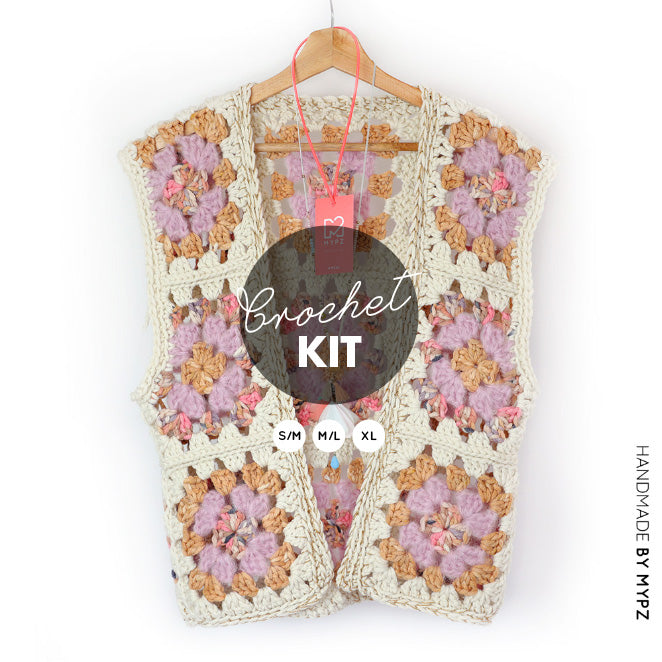 Crochet kit - MYPZ Granny Boho Gilet Brown Love (ENG-NL)