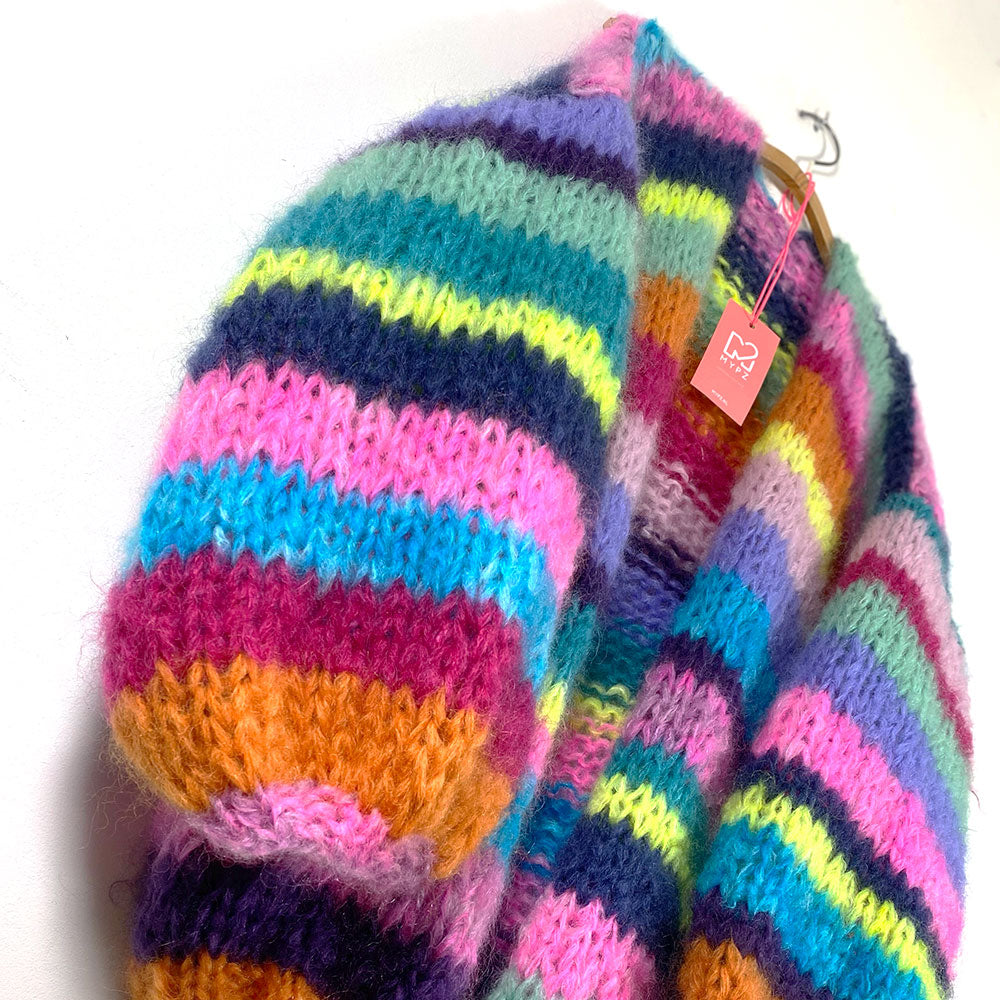 MYPZ chunky mohair rainbow cardigan No15